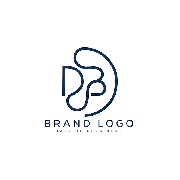 Diseño de plantillas vectoriales de letras del logotipo DB para la marca