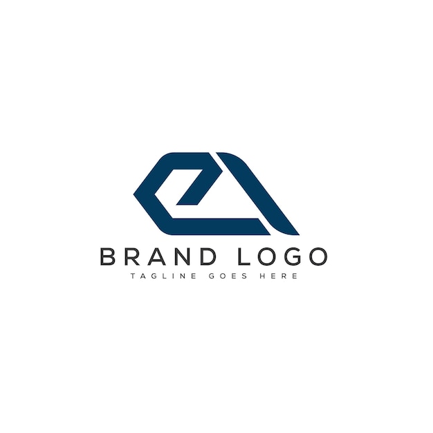 Diseño de plantillas vectoriales de letras del logotipo de EA para la marca