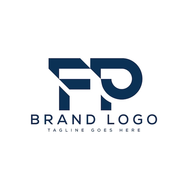 Vector diseño de plantillas vectoriales de letras del logotipo de fp para la marca