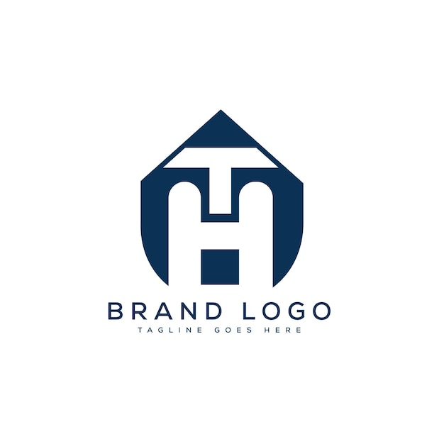 Diseño de plantillas vectoriales de letras del logotipo ht para la marca