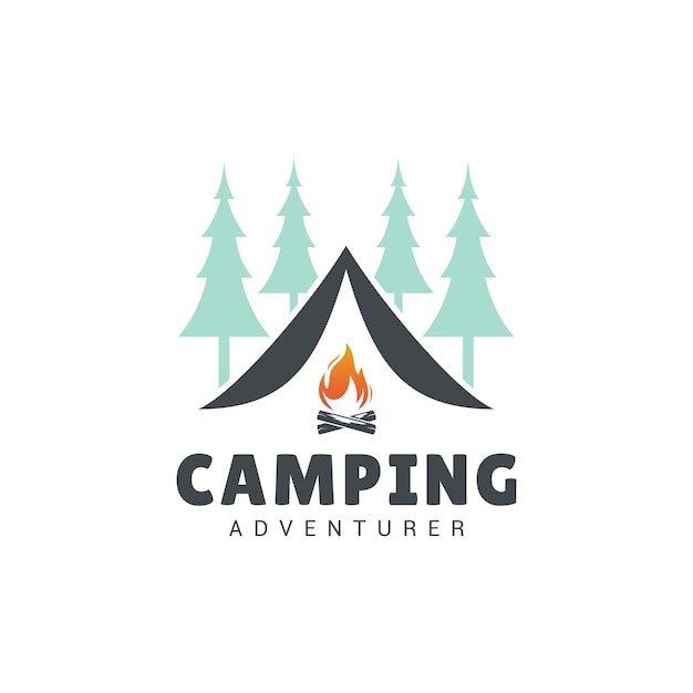 Diseño de plantillas vectoriales para logotipos de campamento