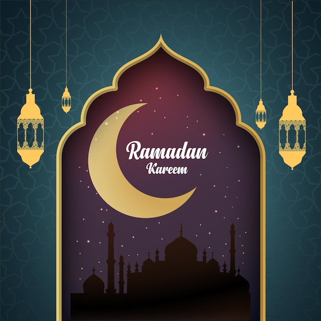 Diseño de plantillas vectoriales de Ramadan Kareem