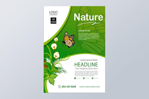 Diseño de plantillas vectoriales de volante natural