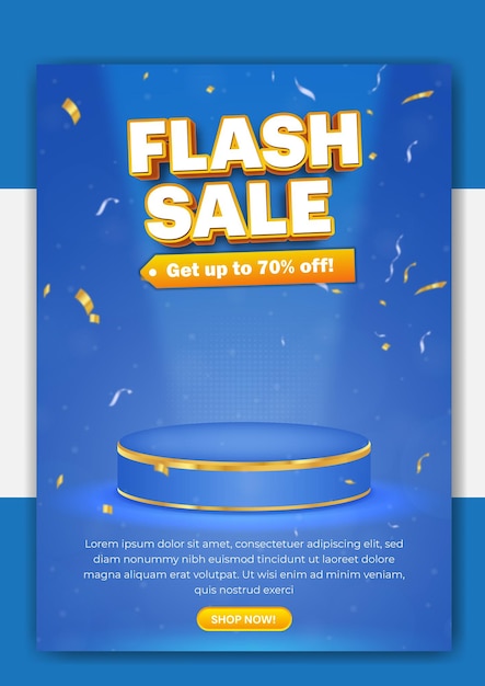 Diseño de plantillas de venta súper o flash