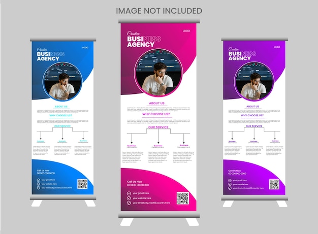 Diseño de plantillas verticales de banners de negocios