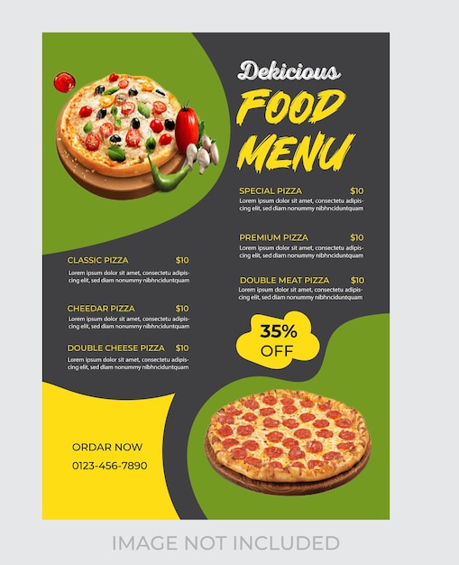 Diseño de plantillas verticales de restaurantes Menú conjunto formato vectorial editable