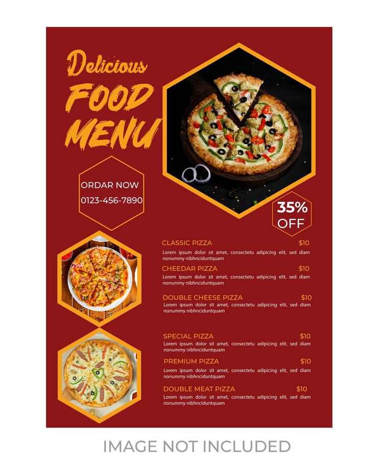 Diseño de plantillas verticales de restaurantes Menú conjunto formato vectorial editable