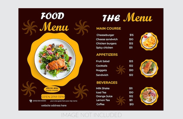Diseño de plantillas verticales de restaurantes Menú conjunto formato vectorial editable