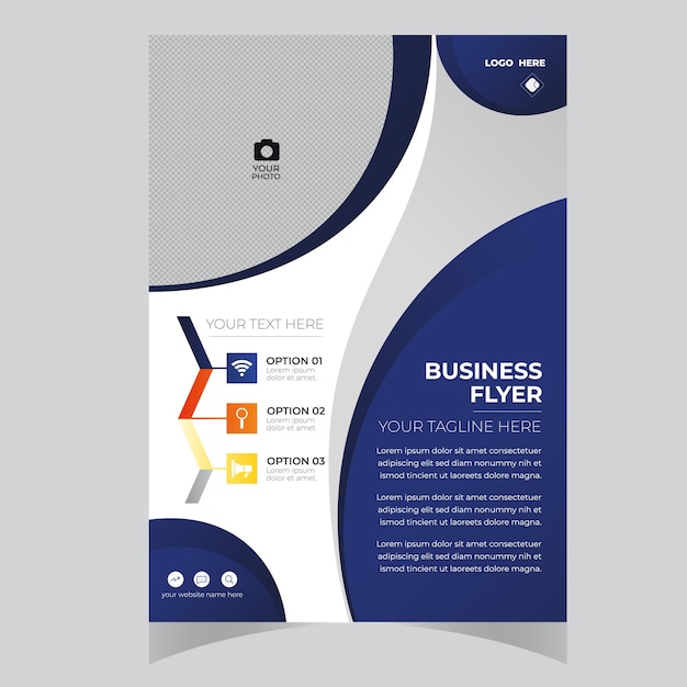 Diseño de plantillas de volantes comerciales creativas y coloridas de empresas conjunto de volantes empresariales abstractos vectoriales