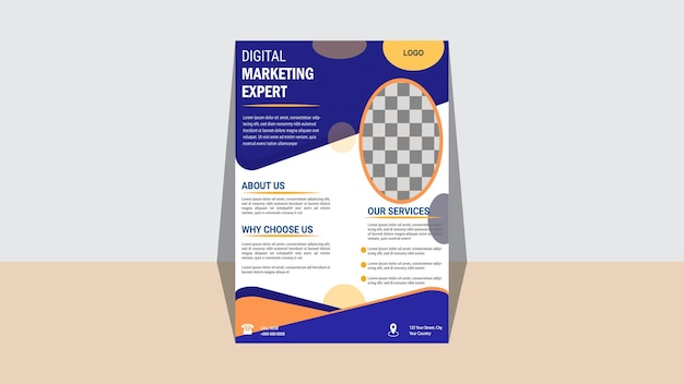 Diseño de plantillas de volantes de negocios corporativos con publicidad de promoción de propuestas de negocios de marketing