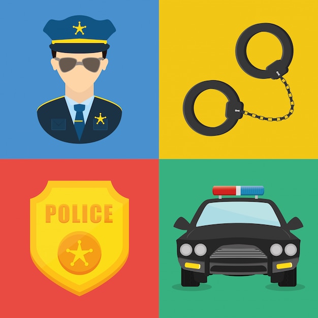 Vector diseño policial