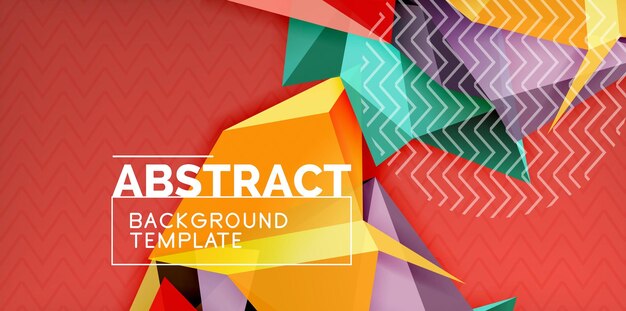 Diseño de polietileno bajo 3d forma triangular fondo mosaico plantilla de diseño abstracto