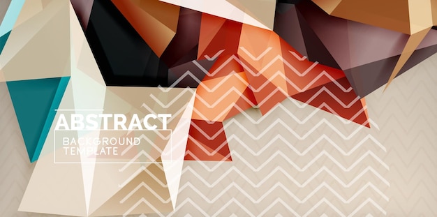 Diseño de polietileno bajo 3d forma triangular fondo mosaico plantilla de diseño abstracto
