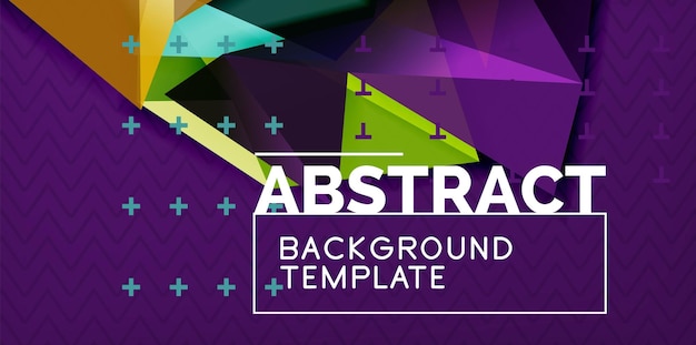 Diseño de polietileno bajo 3d forma triangular fondo mosaico plantilla de diseño abstracto