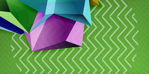 Diseño de polietileno bajo 3d forma triangular fondo mosaico plantilla de diseño abstracto