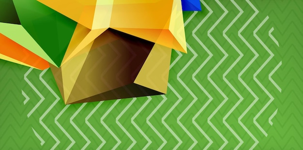 Diseño de polietileno bajo 3d forma triangular fondo mosaico plantilla de diseño abstracto