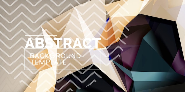 Diseño de polietileno bajo 3d forma triangular fondo mosaico plantilla de diseño abstracto