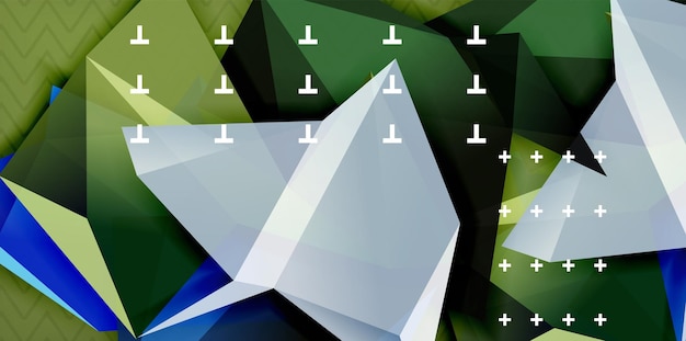 Diseño de polietileno bajo 3d forma triangular fondo mosaico plantilla de diseño abstracto