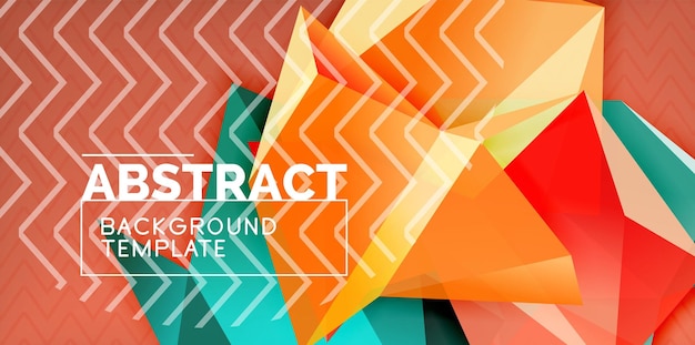 Diseño de polietileno bajo 3d forma triangular fondo mosaico plantilla de diseño abstracto