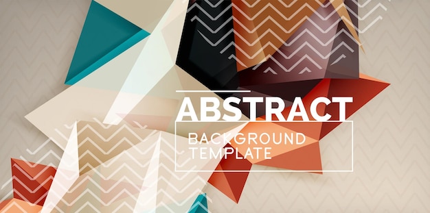 Diseño de polietileno bajo 3d forma triangular fondo mosaico plantilla de diseño abstracto