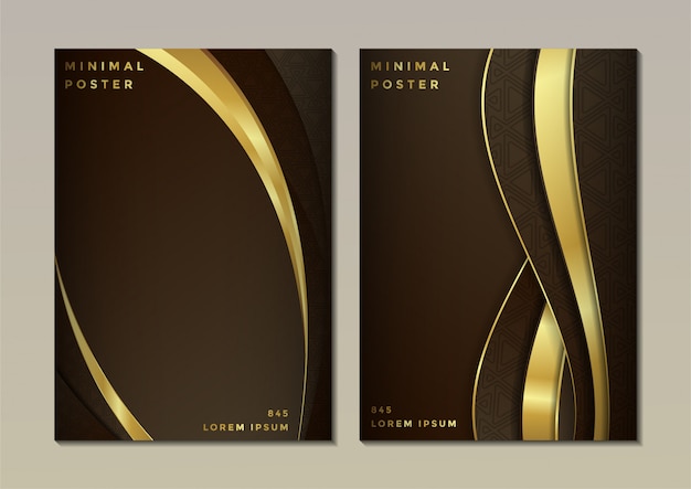 Diseño de portada abstracta de color oscuro