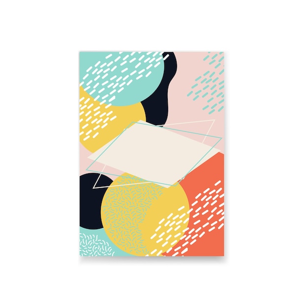 Diseño de portada abstracta minimalista con formas geométricas Ilustración vectorial