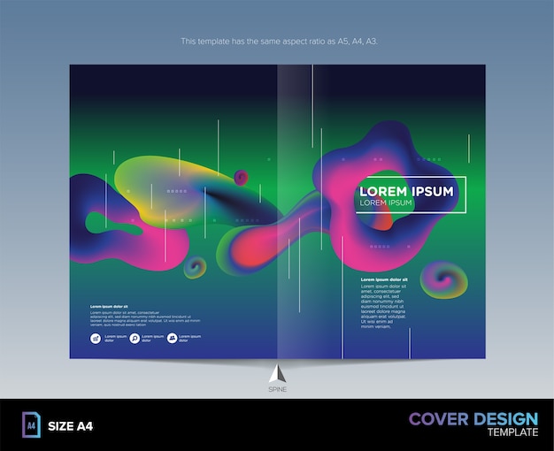 Diseño de portada de arte de forma libre
