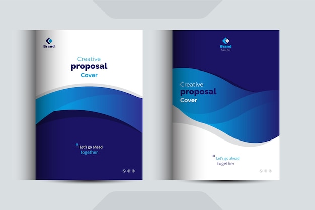 Diseño de la portada del catálogo de propuestas empresariales Conceptos de plantillas adecuados para proyectos polivalentes