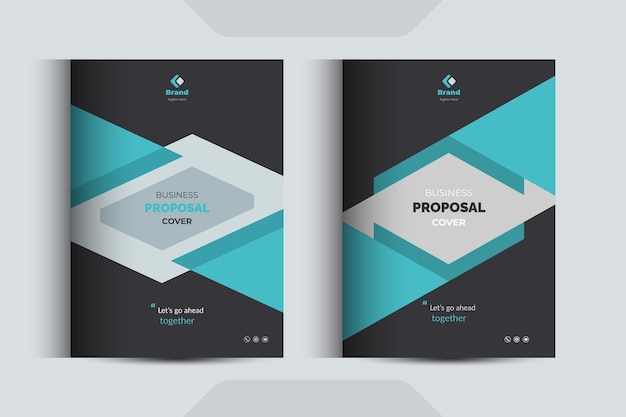 Diseño de la portada del catálogo de propuestas empresariales Conceptos de plantillas adecuados para proyectos polivalentes