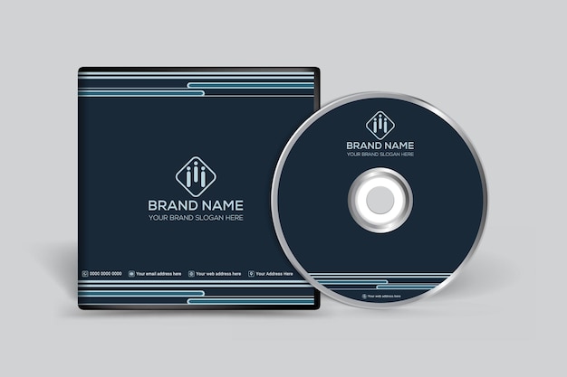 Diseño de portada de CD creativo elegante profesional