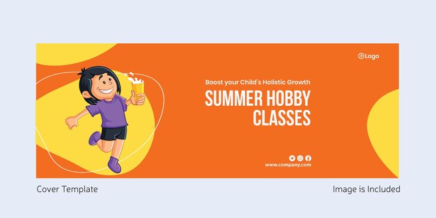 Diseño de portada de clases de hobby de verano