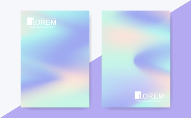 Diseño de la portada en colores pastel cielo pastel arco iris fondo gradiente