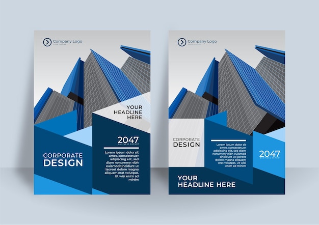 Diseño de portada corporativa o fondo de plantilla de folleto para diseño de negocios. plantilla de diseño de volante de negocios moderno en tamaño a4.