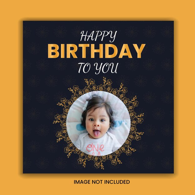 Diseño de portada de cumpleaños lindo