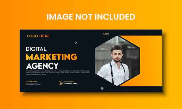 Diseño de portada de facebook y banner web de marketing digital