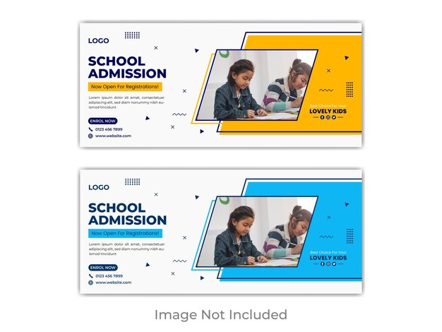 Diseño de portada de Facebook de colores en estilo moderno