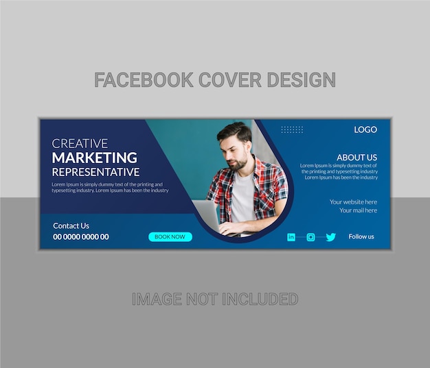 Vector diseño de portada de facebook empresarial