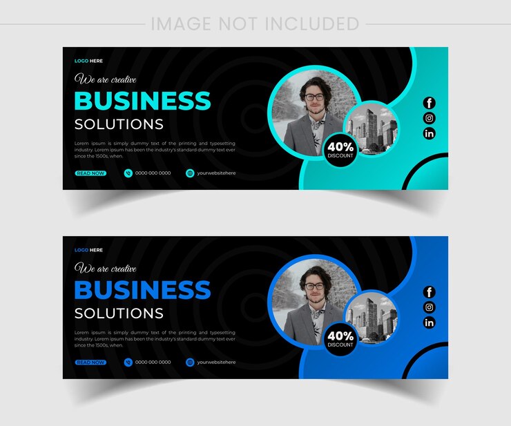 Diseño de portada de Facebook con gradientes para empresas