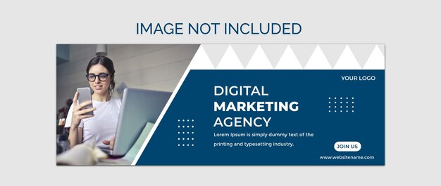 Diseño de portada de Facebook de marketing digital