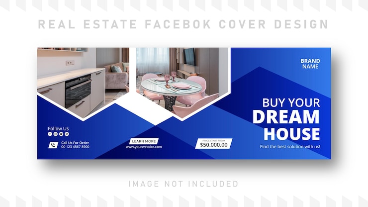 Diseño de portada de Facebook o banner de Facebook para empresa inmobiliaria.