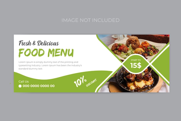 diseño de portada de Facebook de un restaurante moderno