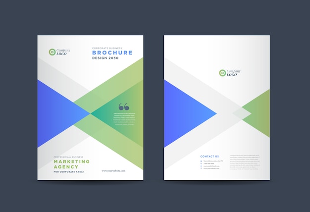 Diseño de portada de folleto comercial | Informe anual y perfil de la empresa Cover | Folleto y portada del catálogo