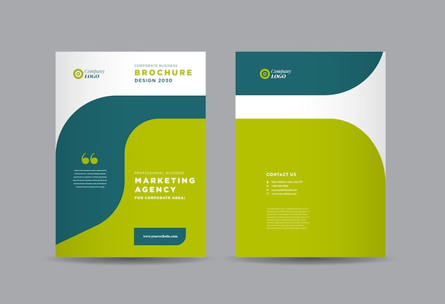 Diseño de portada de folleto comercial o informe anual y portada de perfil de empresa o portada de folleto