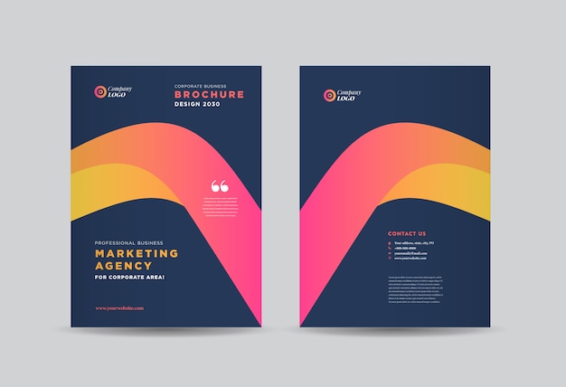 Diseño de portada de folleto comercial