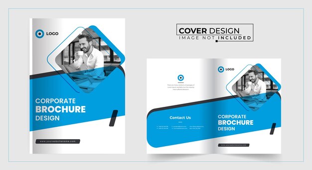 Diseño de portada de folleto creativo.