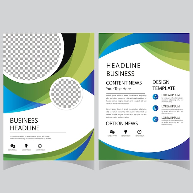 Diseño de la portada del folleto Diseño moderno del folleto del informe anual en formato A4