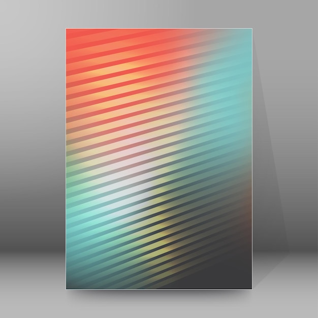 Diseño de portada de folleto de fondo de resplandor de moda