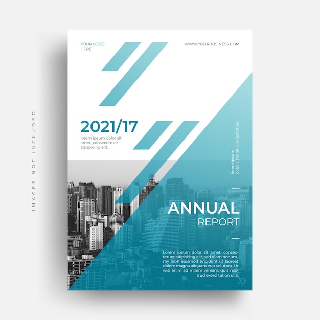 Diseño de portada de folleto de volante de informe anual corporativo de negocios moderno