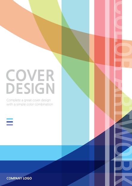 Diseño de portada con fondo de color artístico