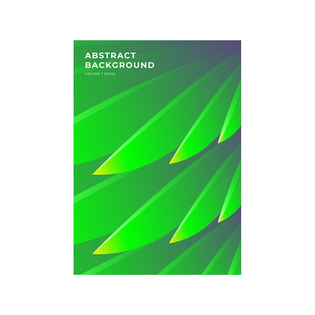 Diseño de la portada de fondo verde abstracto